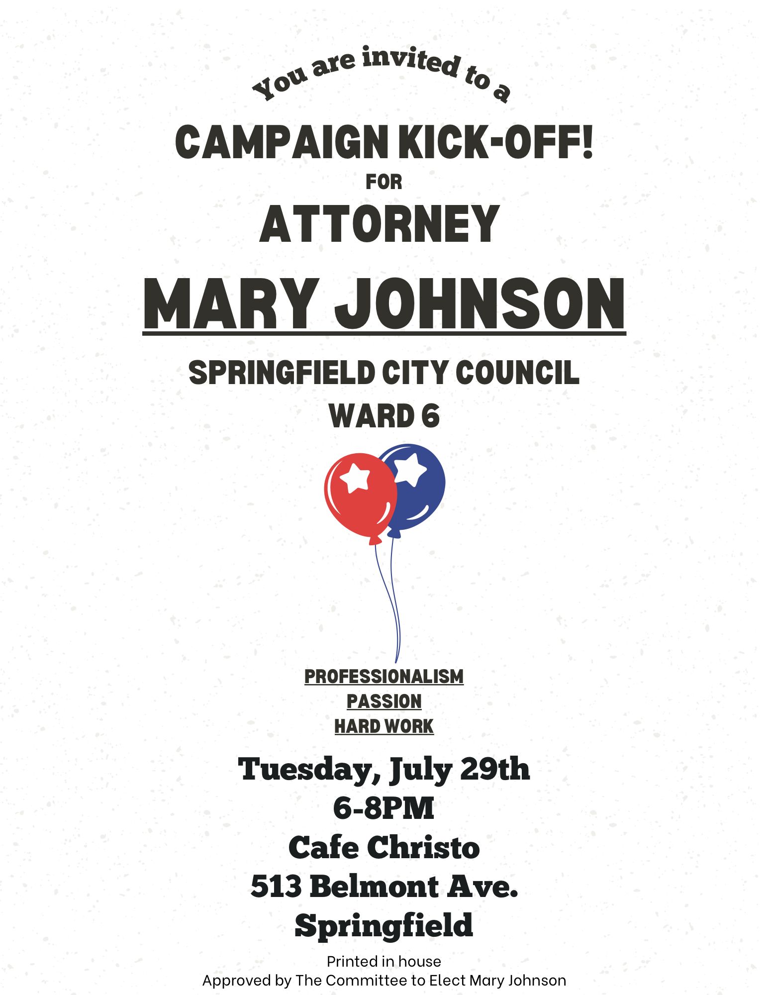 Campaign Kick-Off July 29th